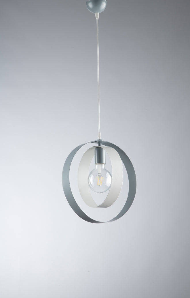 LAMPADARIO ALICE 1L B/GRIGIO